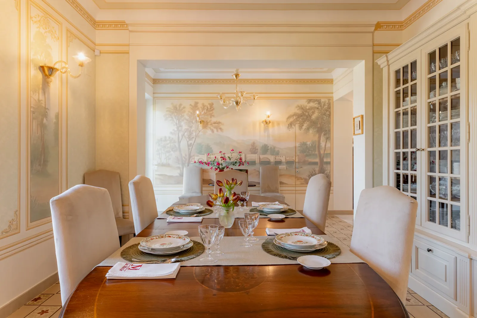 Salle à manger de réception à Villa Marie, villa de luxe en Toscane