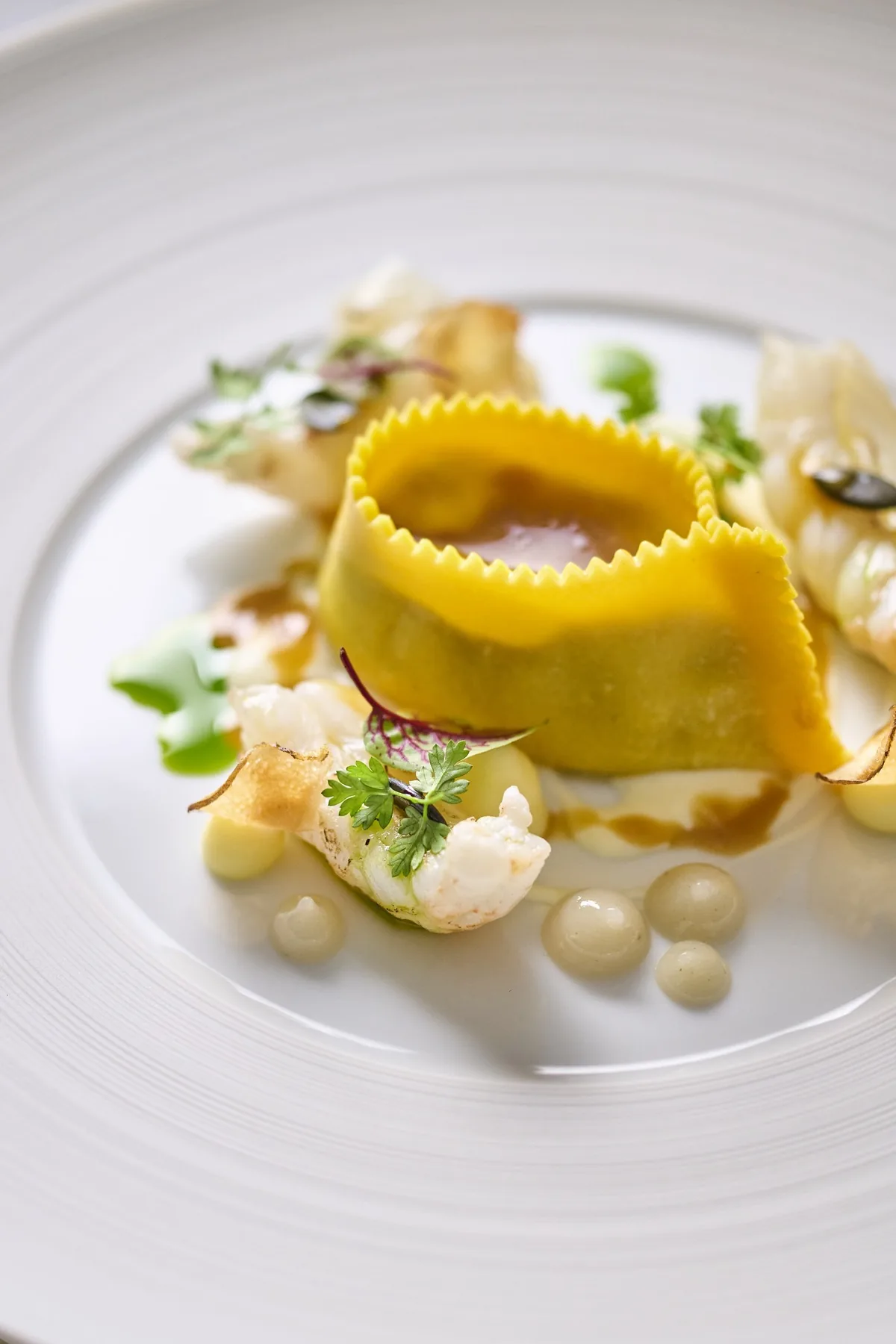 Handmade pasta course from the Villa Marie private chef