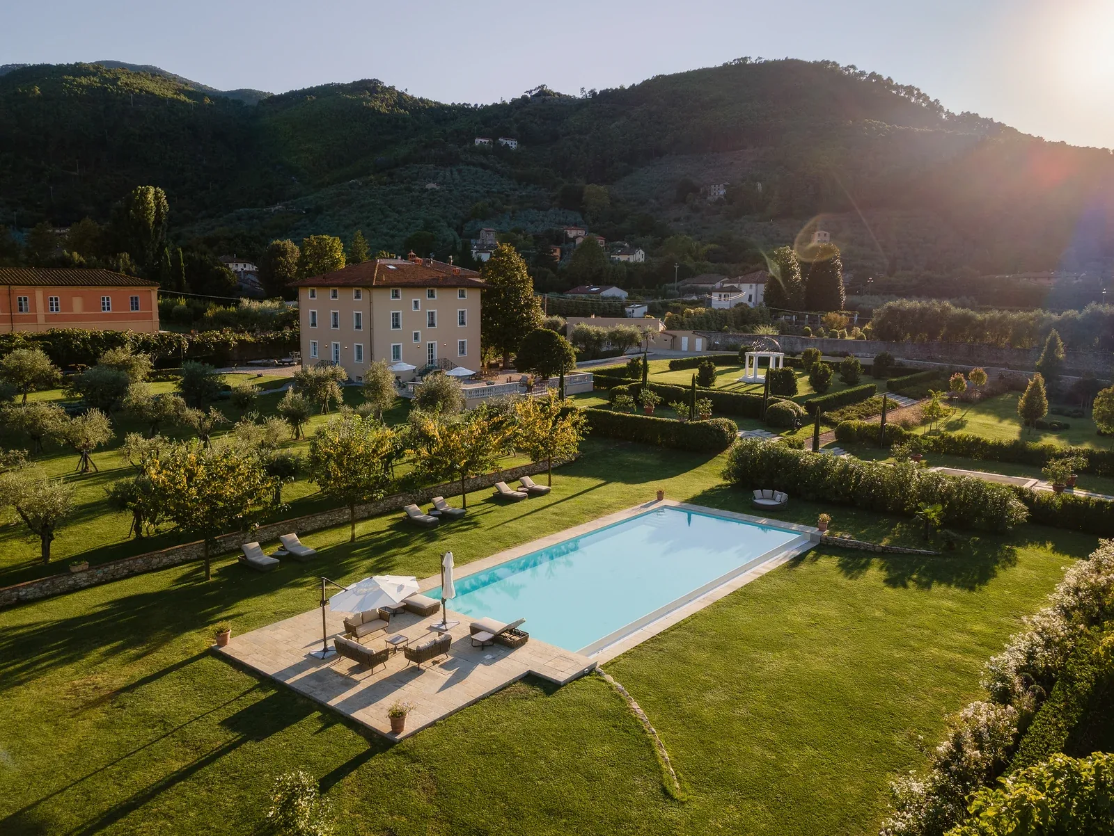 Swimming pool at villa marie in tuscany